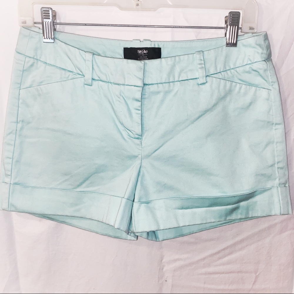 Aqua colored shorts